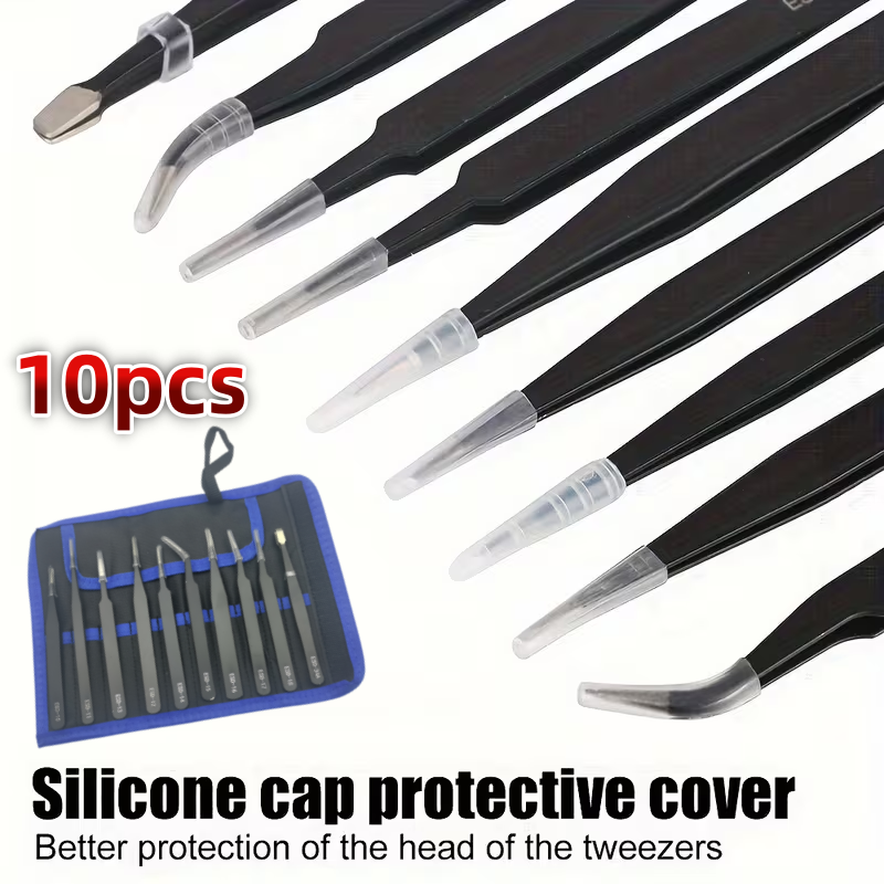 10Pcs ESD Anti‑Static Tweezers - Electronics Repair Parts review and price
