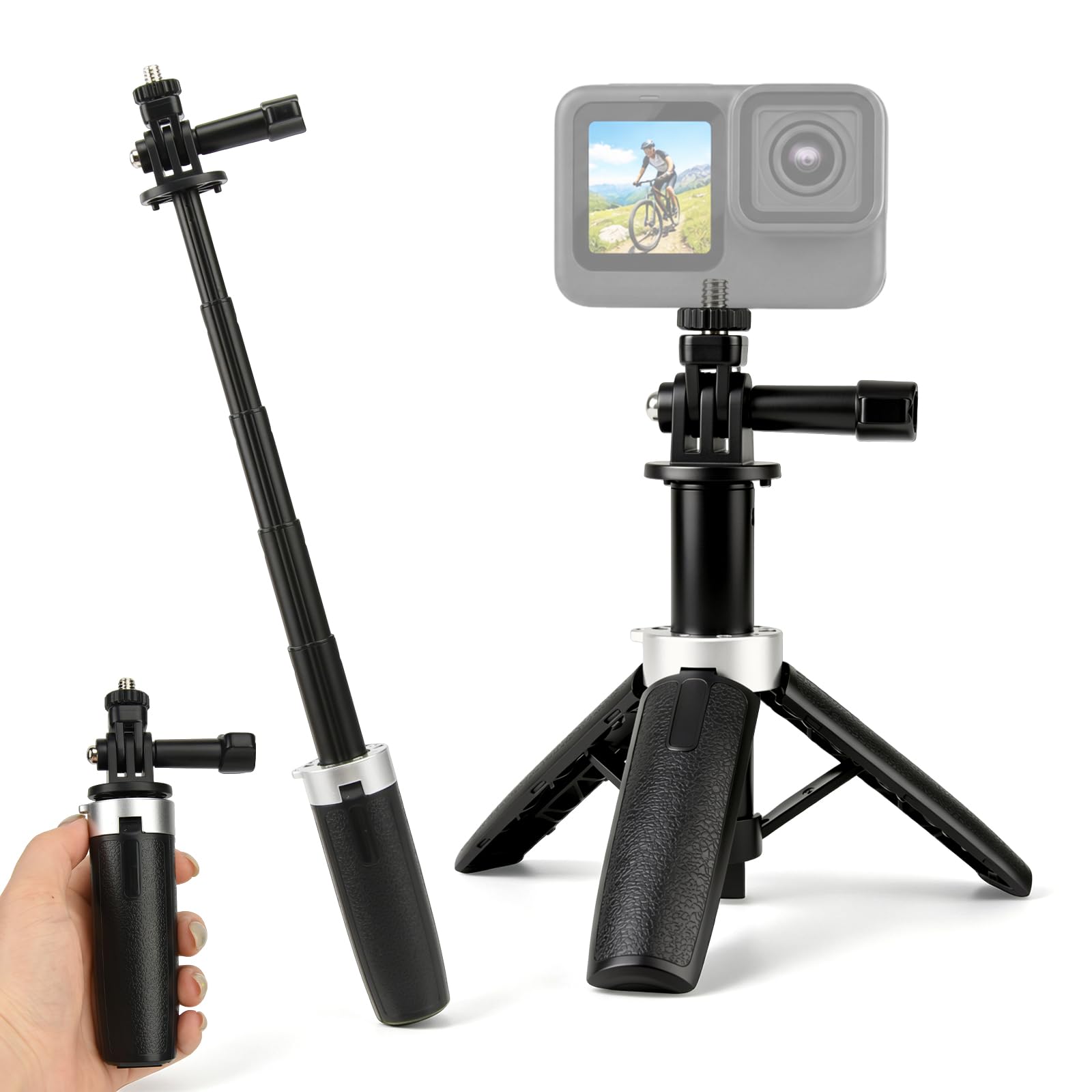 Mini Extendable Tripod Foldabl - Gopro Action Camera Hero 11 Black review and price